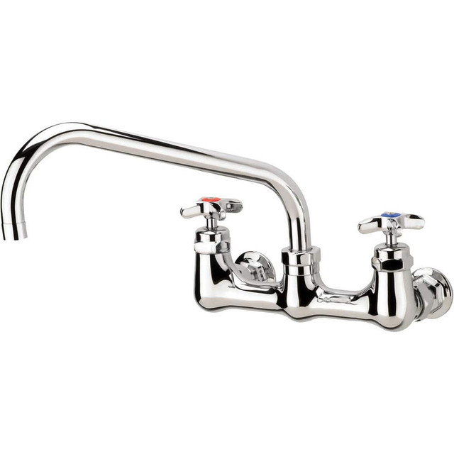 Krowne 18-814L Kitchen & Bar Faucets; Type: Wall Mount Faucet ; Style: Full Flow ; Mount: Wall ; Design: Wall Mount ; Handle Type: Cross ; Spout Type: Swing Spout/Nozzle