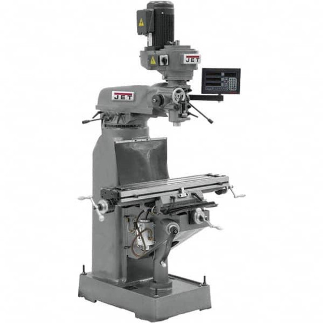 Jet 691173 Knee Milling Machine: 1.5 hp, Step Pulley Control, 1 Phase