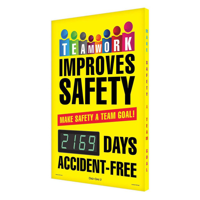 AccuformNMC Scoreboards; Scoreboard Type: Digital Scoreboard; Overall Height: 30.5; Thickness: 3.75; Illumination: LED; Mount Type: Wall; Graphic: Team of People SCK169