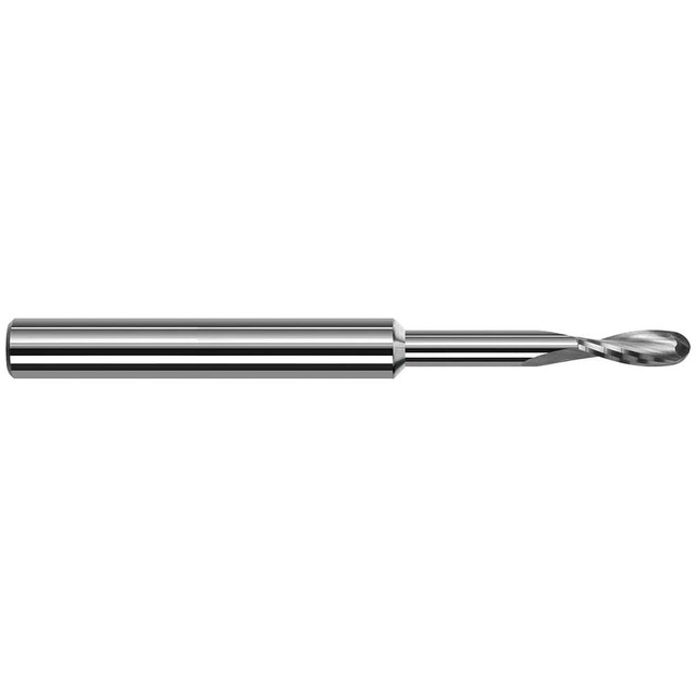 Harvey Tool 976308 Ball End Mill: 0.125" Dia, 0.375" LOC, 2 Flute, Solid Carbide