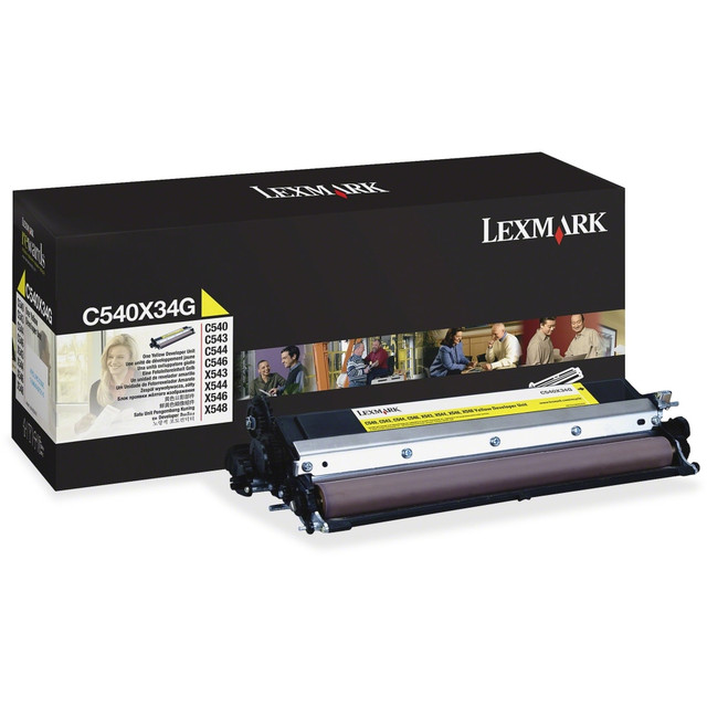 LEXMARK INTERNATIONAL, INC. Lexmark C540X34G  Yellow Developer Unit For C54X Printer - Laser - Yellow