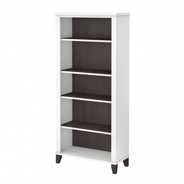 BUSH INDUSTRIES INC. WC81065 Bush Business Furniture Somerset 66inH 5-Shelf Bookcase, Storm Gray/White, Standard Delivery BUSH INDUSTRIES INC. WC81065 Bush Business Furniture Somerset 66inH 5-Shelf Bookcase, Storm Gray/White, Standard Delivery