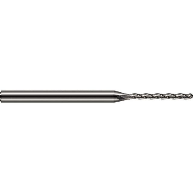 Harvey Tool 35147 Ball End Mill: 0.047" Dia, 0.57" LOC, 3 Flute, Solid Carbide