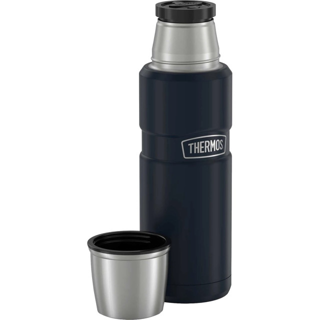 KING-SEELEY THERMOS/THERMOS Thermos SK2000MDB4  Stainless King Beverage Bottle 16oz - Vacuum - Midnight Blue, Blue