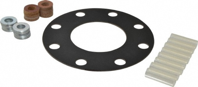 Made in USA 31949167 Flange Gasket: For 4" Pipe, 4" ID, 9" OD, 1/8" Thick, Neoprene Rubber