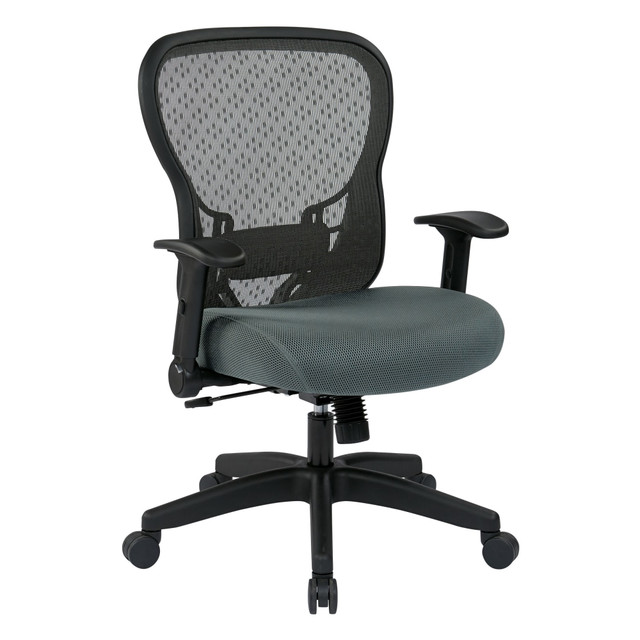 OFFICE STAR PRODUCTS Office Star 529-3R2N1F2-2M  Deluxe R2 Ergonomic SpaceGrid Mid-Back Managers Chair, Gray