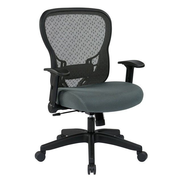 OFFICE STAR PRODUCTS 529-3R2N1F2-2M Office Star Deluxe R2 Ergonomic SpaceGrid Mid-Back Managers Chair, Gray