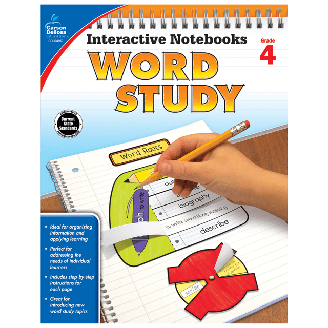 CARSON-DELLOSA PUBLISHING LLC Carson-Dellosa 104950  Interactive Notebooks Word Study Books, Grade 4