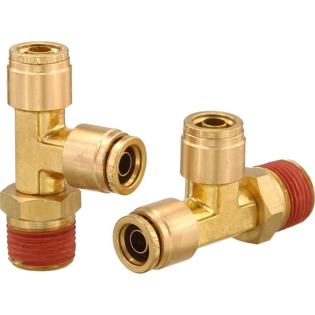PRO-SOURCE PC71-DOTS-66 Metal Push-To-Connect Tube Fittings; Connection Type: Push-to-Connect x MNPT ; Material: Brass ; Tube Outside Diameter: 3/8 ; Maximum Working Pressure (Psi - 3 Decimals): 250.000 ; Standards: DOT ; Thread Type: NPT