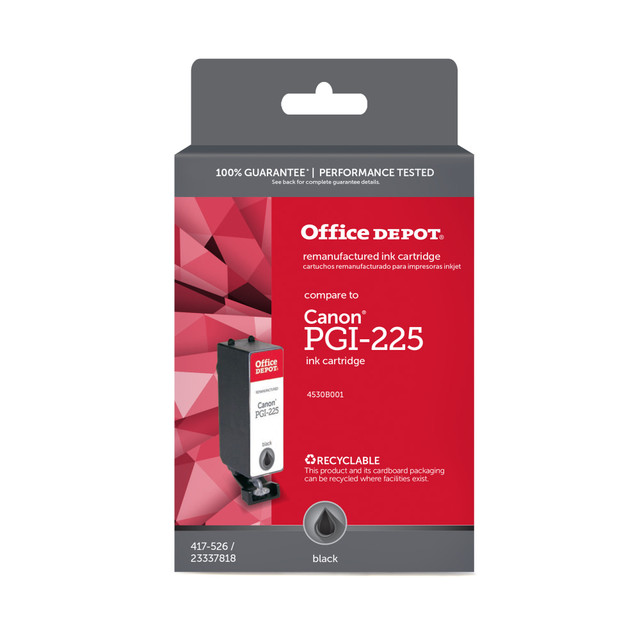 CLOVER TECHNOLOGIES GROUP, LLC ODPGI225BK Office Depot Brand Remanufactured Black Ink Cartridge Replacement For Canon PGI-225 CLOVER TECHNOLOGIES GROUP, LLC ODPGI225BK Office Depot Brand Remanufactured Black Ink Cartridge Replacement For Canon PGI-225