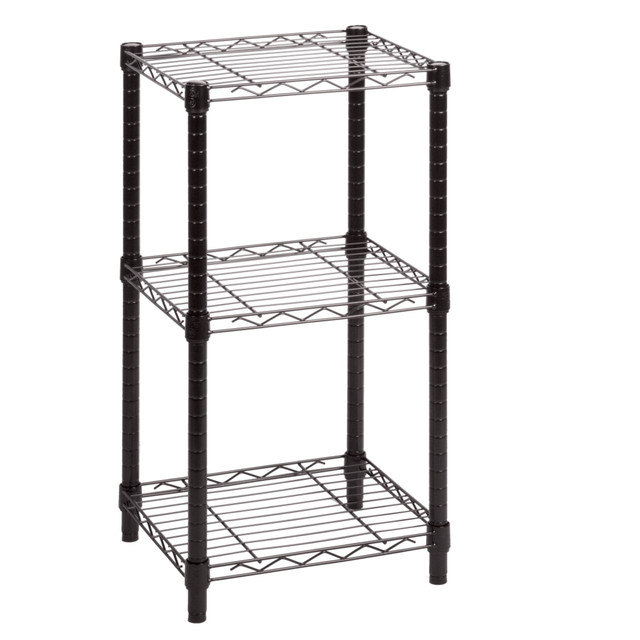 HONEY-CAN-DO INTERNATIONAL, LLC SHF-02218 Honey-Can-Do Urban Steel Adjustable Storage Shelving Unit, 3-Tiers, Black