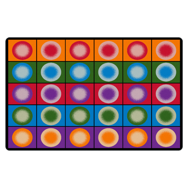 FLAGSHIP CARPETS FE118-44A  Printed Rug, 7ft6inH x 12ftW, Dot Spots