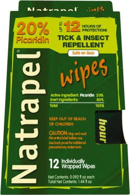 Natrapel 0006-6095 (12) 12-Sheet Packs 20% Picaridin Towelettes