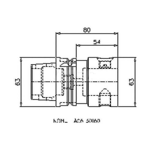 Komet 8420006396 Modular Tool Holding System Adapter: HSK63A Taper