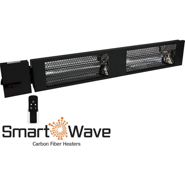 King Electric RK2430-RMT-BLK Infrared Suspended Heaters; Heating Capacity: 10236 ; Voltage: 240.00 ; Element Type: Carbon Fiber Emitter ; Overall Length: 43.00 ; Overall Width: 6 ; Overall Height: 12.62in