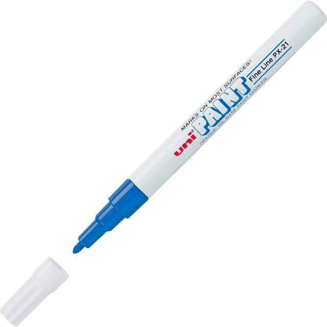 MITSUBISHI PENCIL CO.UK LTD 63703 Uni-Ball Oil-Base Fine Line uni Paint Markers - Fine Marker Point - Blue Oil Based Ink - 1 Each MITSUBISHI PENCIL CO.UK LTD 63703 Uni-Ball Oil-Base Fine Line uni Paint Markers - Fine Marker Point - Blue Oil Based Ink - 1 Each