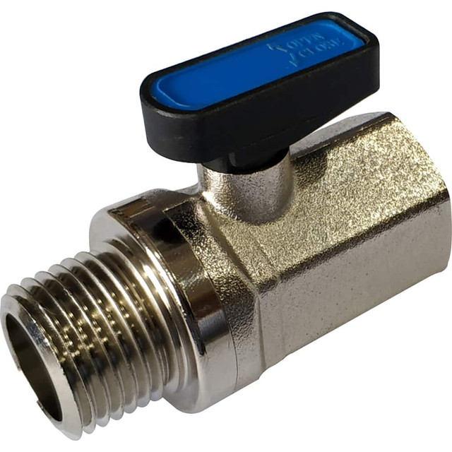 Midwest Control MVFP-50M Miniature Manual Ball Valve: 1/2" Pipe, Standard Port, Brass