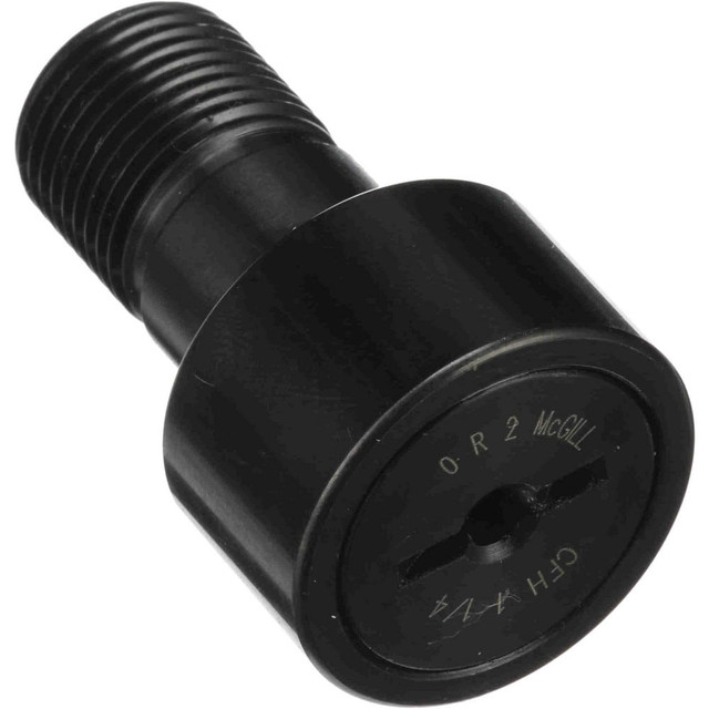 McGill 2120500000 Plain Cam Follower: 1.25" Roller Dia, 0.75" Roller Width, 0.75" Stud Dia, 1-1/4" Stud Length