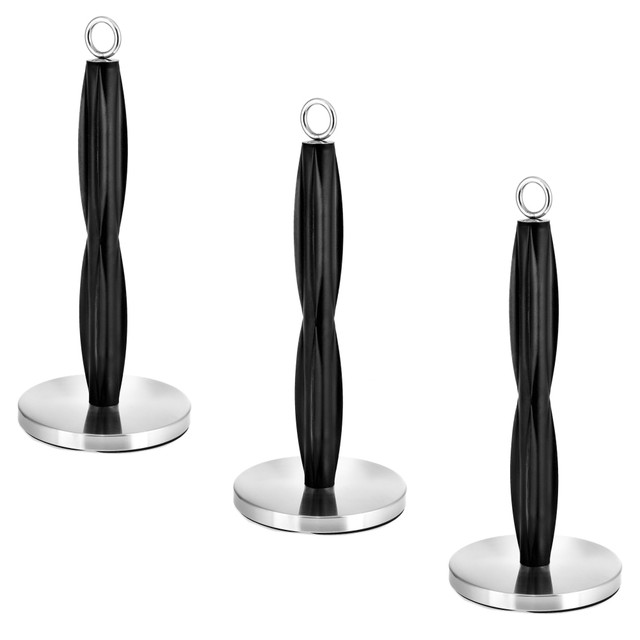 ADIR CORP. Alpine ALP433-07-3PK  Paper Towel Holders, 14in x 6-3/4in x 6-3/4in, Black/Silver, Pack Of 3 Holders