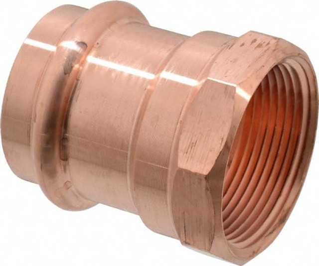 NIBCO 9025900PC Wrot Copper Pipe Adapter: 1-1/2" Fitting, P x F, Press Fitting