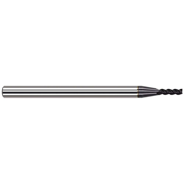 Harvey Tool 958531-C3 Square End Mill: 1/32'' Dia, 3/32'' LOC, 1/8'' Shank Dia, 1-1/2'' OAL, 3 Flutes, Solid Carbide