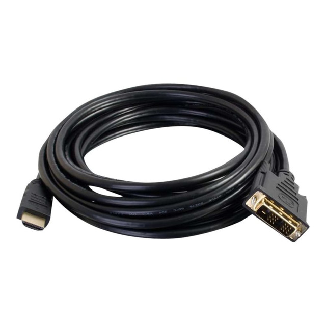 The C2G HDMI to DVI-D Digital Video Cable is perfect for source to display connectivity for desktop or home theater applications requiring connectivity between HDMI and DVI-D devices. This cable connects an HDMI source device to a DVI-D display or a DVI-D source device to an HDMI display. This fully-functional, high bandwidth cable is tested to perform at industry standards.
