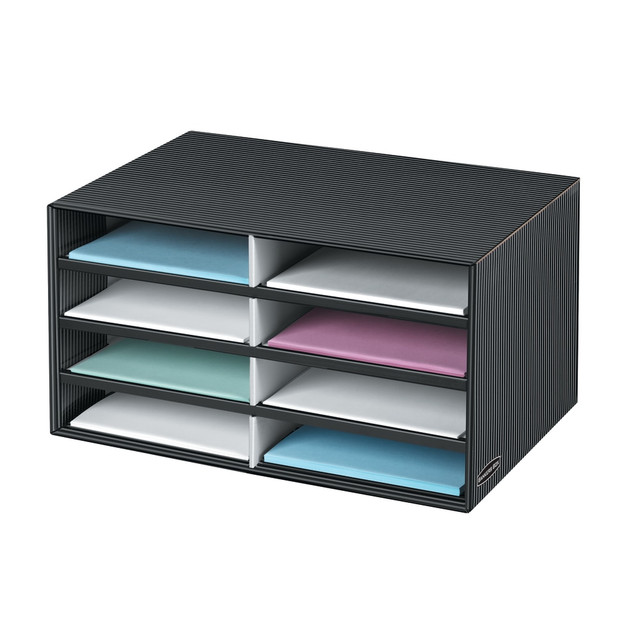 FELLOWES INC. 6170301 Bankers Box Literature Sorter, 10 1/4in x 19 1/2in x 12 3/8in, Black/Gray Pinstripe FELLOWES INC. 6170301 Bankers Box Literature Sorter, 10 1/4in x 19 1/2in x 12 3/8in, Black/Gray Pinstripe