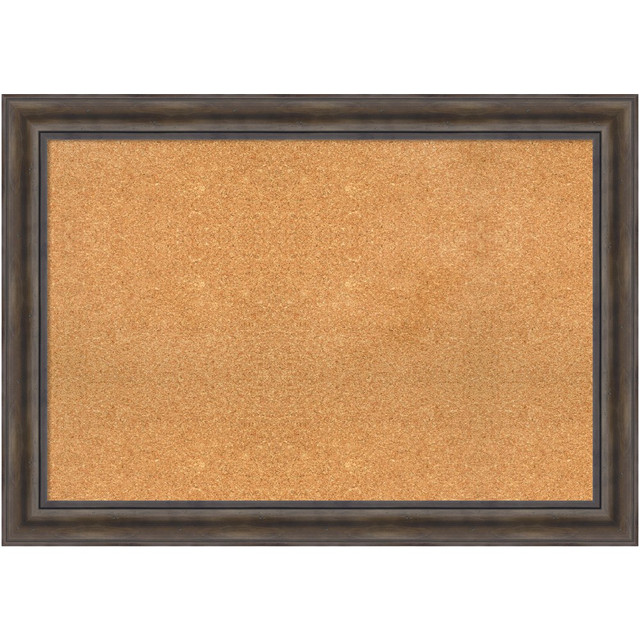 UNIEK INC. A42703907463 Amanti Art Cork Bulletin Board, 41in x 29in, Natural, Rustic Pine Brown Wood Frame UNIEK INC. A42703907463 Amanti Art Cork Bulletin Board, 41in x 29in, Natural, Rustic Pine Brown Wood Frame