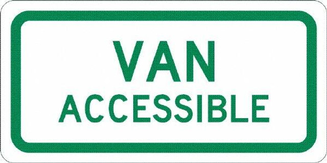 AccuformNMC ADA Traffic & Parking Sign: Rectangle, "Van Accessible" TMAS11G
