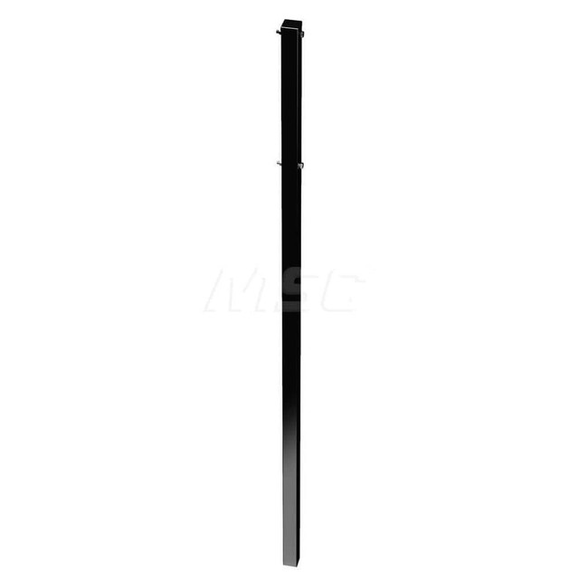 Plasticade 8672-BK-1PKHR Pedestrian Barrier Square Power Post: Plastic, Black, Use with Power Post Upright Type III Barricades