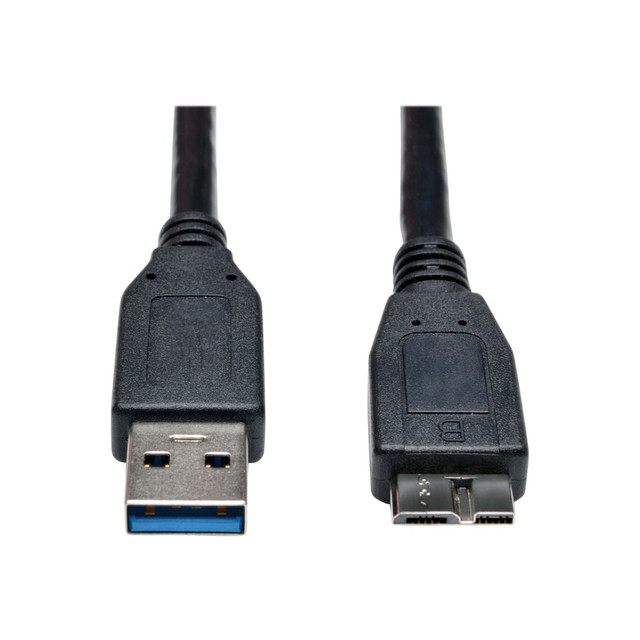 TRIPP LITE U326-003-BK Eaton Tripp Lite Series USB 3.0 SuperSpeed Device Cable (A to Micro-B M/M) Black, 3 ft. (0.91 m) - USB cable - Micro-USB Type B (M) to USB Type A (M) - USB 3.0 - 3 ft - black