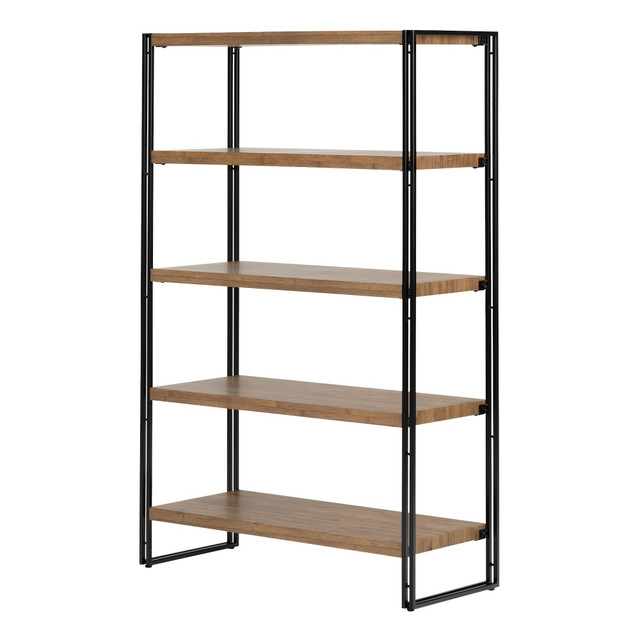 SOUTH SHORE IND LTD 11521 South Shore Gimetri 5-Shelf 39-1/2inW Storage Unit, Rustic Bamboo