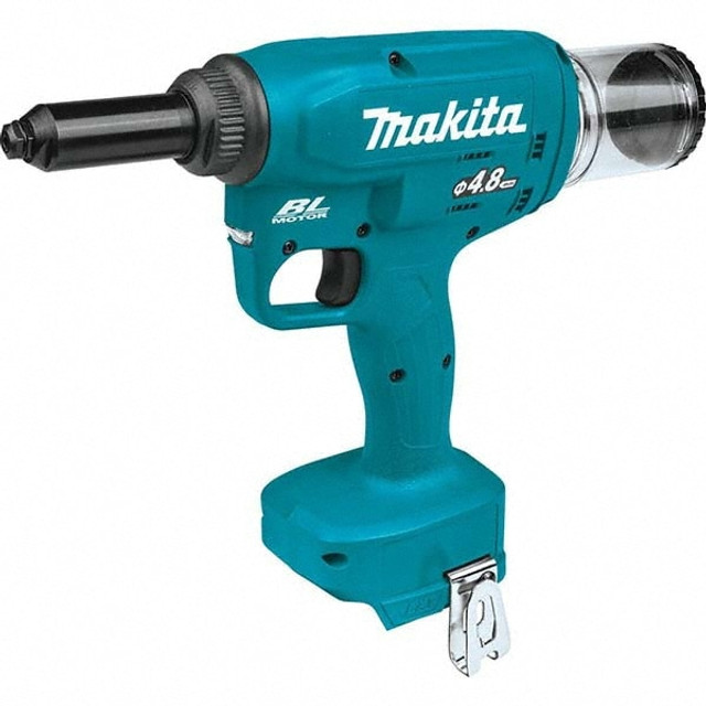 Makita XVR01Z Cordless Riveters; Voltage: 18 V ; Stroke Length (mm): 25.00 ; Batteries Included: No ; Brushless Motor: Yes ; Charger Included: No ; Includes: Tool