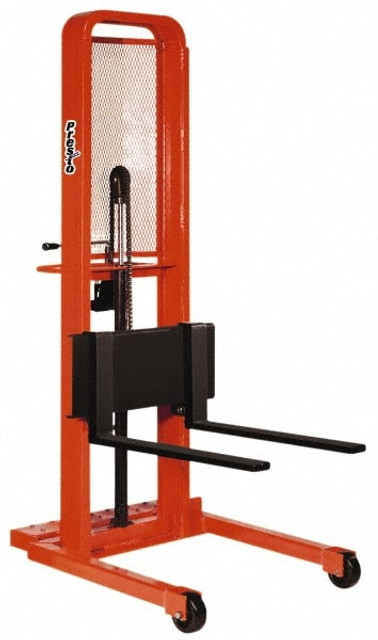 Presto Lifts M878-2000 2,000 Lb Capacity, 76" Lift Height, Adjustable Forks Base - Straddle Manually Operated Lift