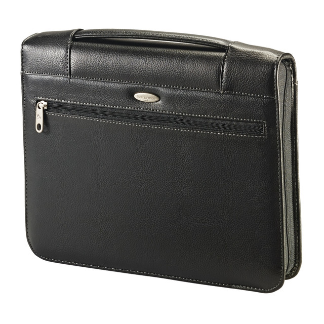 HERITAGE TRAVELWARE LTD 961155 Samsonite Zip-Around Vinyl 3-Ring Padfolio, 12 1/2in x 13 3/8in x 2 1/4in, black HERITAGE TRAVELWARE LTD 961155 Samsonite Zip-Around Vinyl 3-Ring Padfolio, 12 1/2in x 13 3/8in x 2 1/4in, black