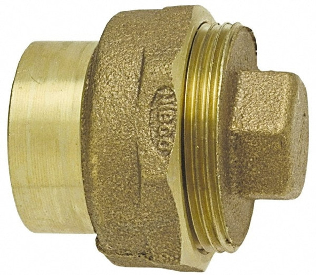 NIBCO E169200 Drain, Waste & Vent Cleanout: 2" Fitting, FTG x CO with Plug, Cast Copper