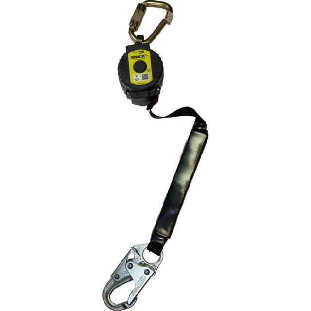 Miller MTL-OHW1-05/6FT Self-Retracting Lanyards, Lifelines & Fall Limiters; Type: Fall Limiter ; Length (Feet): 6.000 ; Housing Material: Nylon ; Load Capacity: 420 ; Lanyard and Connector: Steel Locking Swivel Snap Hook ; Construction Type: Webbing