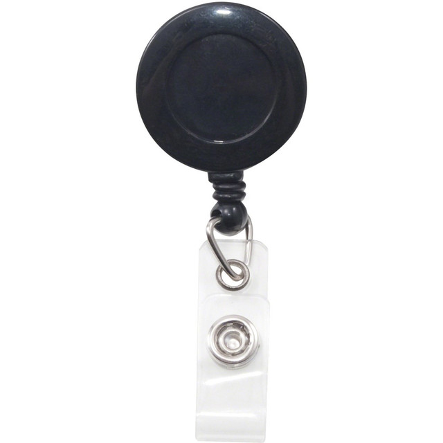 ADVANTUS CORP. 75548 Advantus Swivel-back Clip-on Retractable ID Reel - Nylon, ABS Plastic - 12 / Pack - Black, Clear ADVANTUS CORP. 75548 Advantus Swivel-back Clip-on Retractable ID Reel - Nylon, ABS Plastic - 12 / Pack - Black, Clear