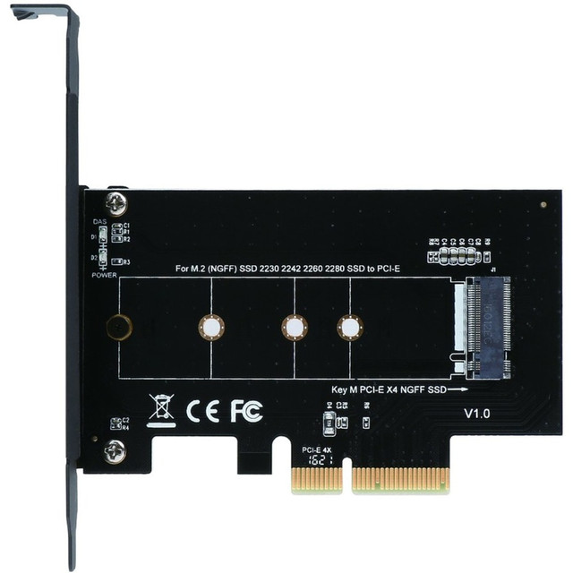 SIIG, INC. SC-M20014-S1 SIIG M.2 NGFF SSD PCIe Card Adapter - Storage controller - M.2 Card - low profile - PCIe 3.0 x16 - black