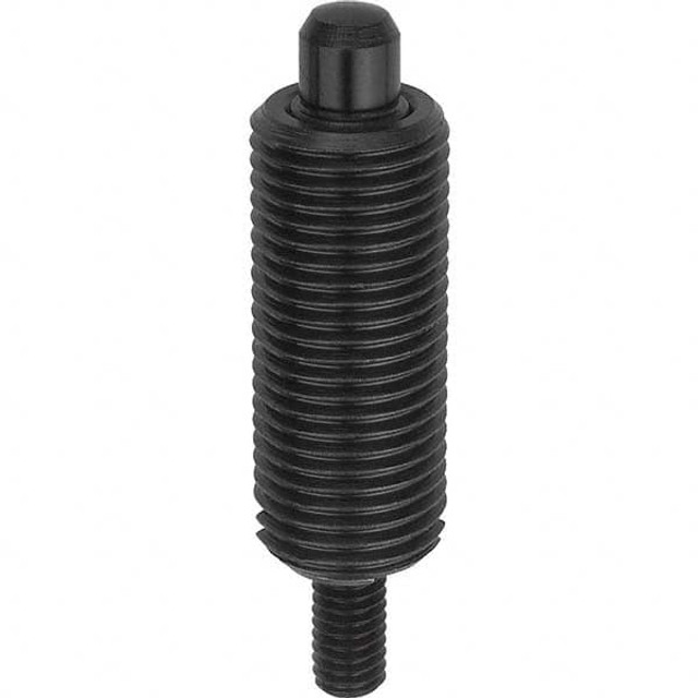 KIPP K0345.1308A6 5/8-11, 36mm Thread Length, 8mm Plunger Diam, Hardened Locking Pin Knob Handle Indexing Plunger