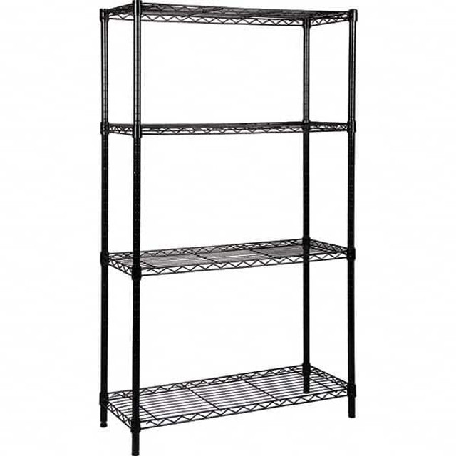 Quantum Storage WR74-2436BK Starter Unit Wire Shelving: 4 Shelves