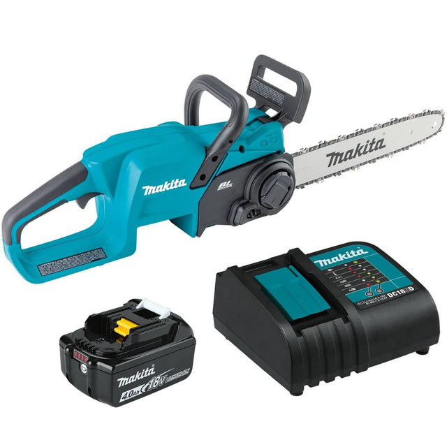 Makita XCU11SM1 Chainsaws; Power Type: Battery ; Bar Length (Inch): 14 ; Maximum Speed: 1520 FPM ; Voltage: 18 ; Batteries Included: Yes ; Battery Chemistry: Lithium-ion