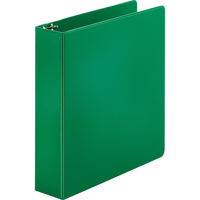 SP RICHARDS 28558 Business Source Basic Round-ring Binder - 2in Binder Capacity - Letter - 8 1/2in x 11in Sheet Size - 3 x Round Ring Fastener(s) - Vinyl - Green - Recycled - 1 / Each