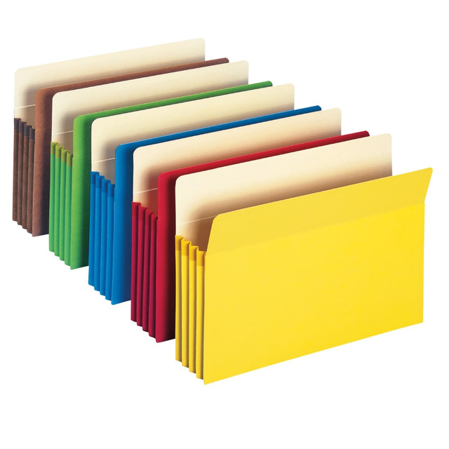 SMEAD MFG CO Smead 73892  Color File Pockets, 3 1/2in Expansion, 9 1/2in x 11 3/4in, Assorted Colors, Pack Of 5
