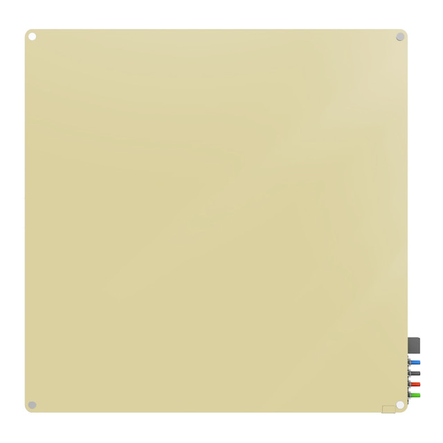 GHENT MANUFACTURING INC. HMYRM44BG Ghent Harmony Magnetic Glass Unframed Dry-Erase Whiteboard, 48in x 48in, Beige GHENT MANUFACTURING INC. HMYRM44BG Ghent Harmony Magnetic Glass Unframed Dry-Erase Whiteboard, 48in x 48in, Beige