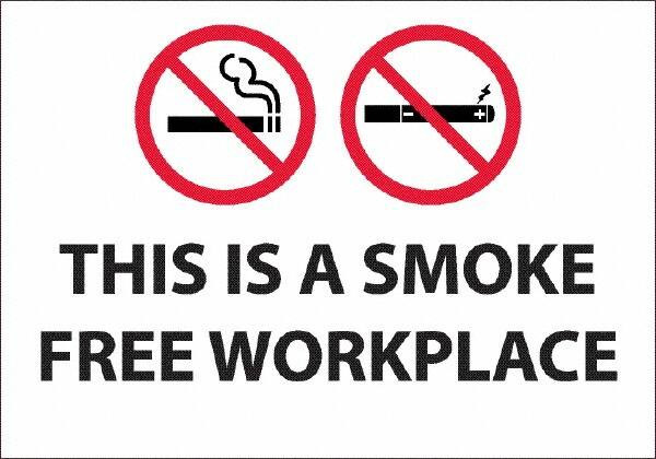 AccuformNMC Sign: Rectangle, "THIS IS A SMOKE-FREE WORKPLACE" M954P
