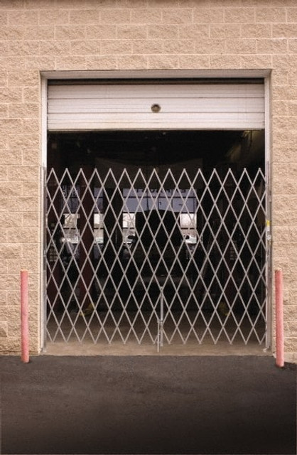 Illinois Engineered Products SSG685 Single Folding Gate: 102" High, Steel Frame, Silver