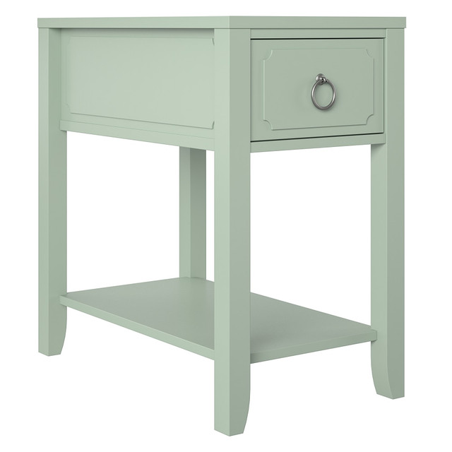 AMERIWOOD INDUSTRIES, INC. Ameriwood Home 8644918COM  Novogratz Her Majesty Narrow Side Table, 24inH x 13-13/16inW x 23-5/8inD, Pale Green