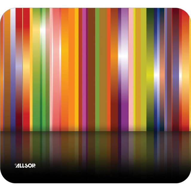 ALLSOP INC. 30599 Allsop Naturesmart Mousepad, 8in x 8-1/2in, Tech Multi Stripes, ALS30599 ALLSOP INC. 30599 Allsop Naturesmart Mousepad, 8in x 8-1/2in, Tech Multi Stripes, ALS30599