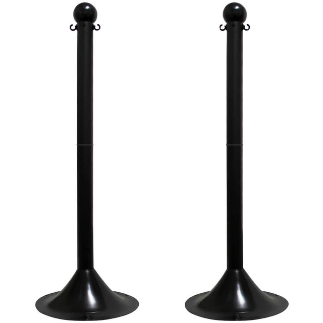 Mr. Chain 93503-2 Barrier Posts; Post Type: Standard Post ; Post Material: Plastic; Polyethylene ; Base Material: Plastic ; Surface Style: Solid Color ; Base Shape: Dome ; Shape: Round